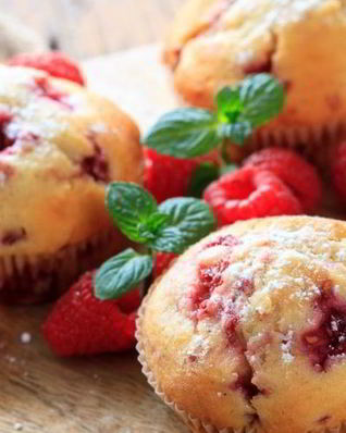 Маффины с малиной