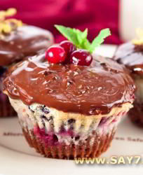 Маффины с маскарпоне и ягодами