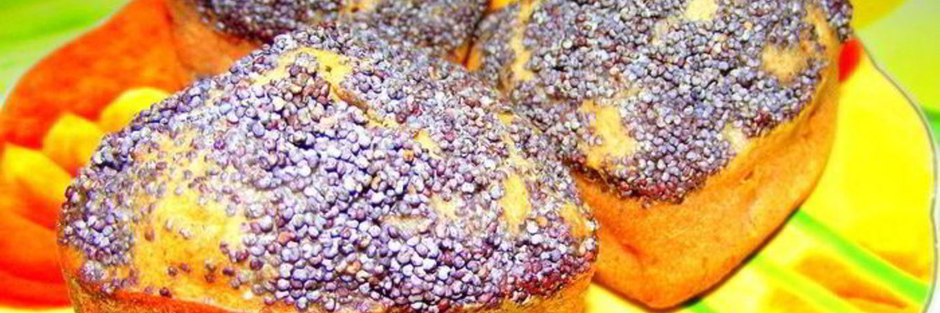 Медовые маффины с бананом, корицей и маком