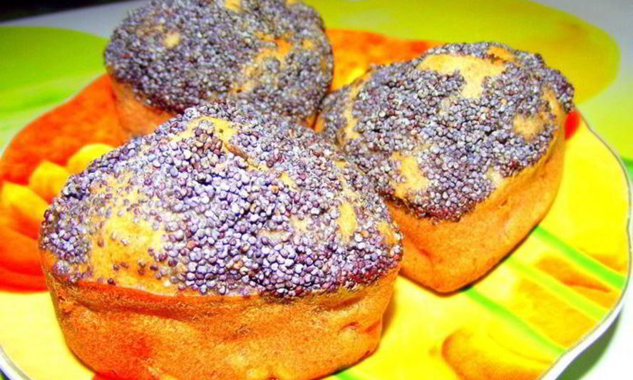 Рецепт медовых маффинов с бананом, корицей и маком