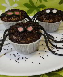 Шоколадные маффины Паучки