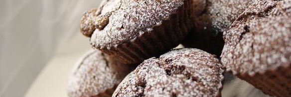 шоколадные маффины с халвой