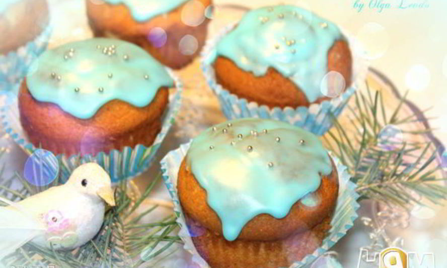 Рецепт сливочных маффинов с лавандой и марципаном