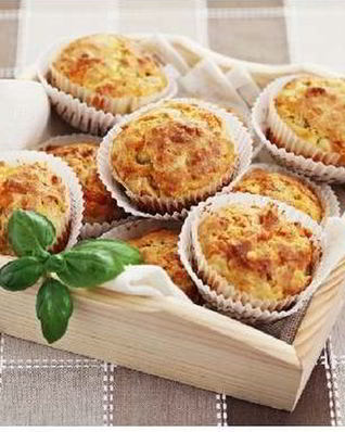 Сытные маффины с ветчиной и сыром