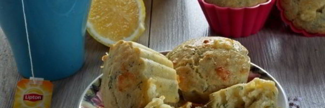 Закусочные маффины с сыром и укропом