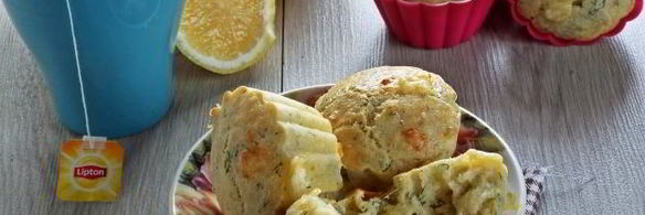 закусочные маффины с сыром и укропом