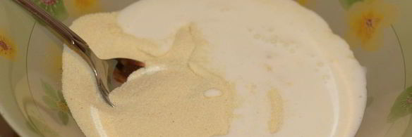 манник на кефире с яблоками