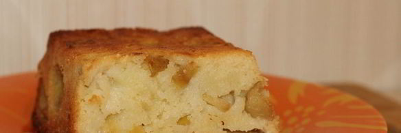 манник на кефире с яблоками