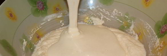 манник на кефире с яблоками