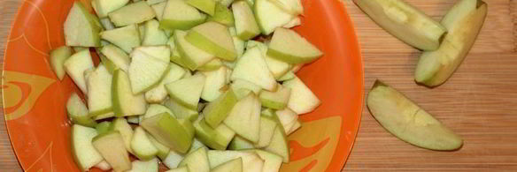 манник на кефире с яблоками