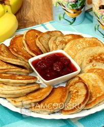 Банановые оладьи на молоке