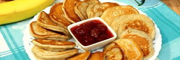 банановые оладьи на молоке