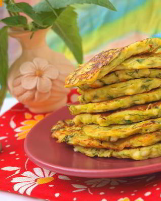 Кабачково-сырные оладьи