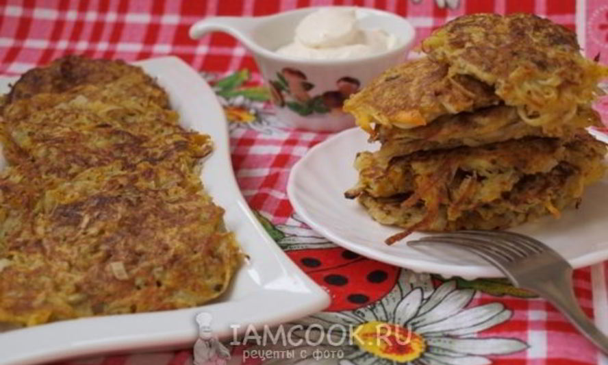 Рецепт картофельно-тыквенных оладьи