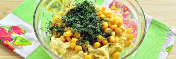 картофельные оладьи со свежей кукурузой