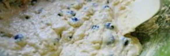 лимонно-черничные оладьи