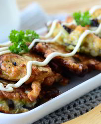 Оладьи из баклажанов и кабачков