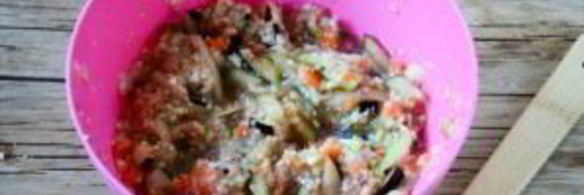 оладьи из баклажанов и кабачков