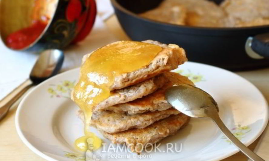 Рецепт оладий из овсяных хлопьев на воде