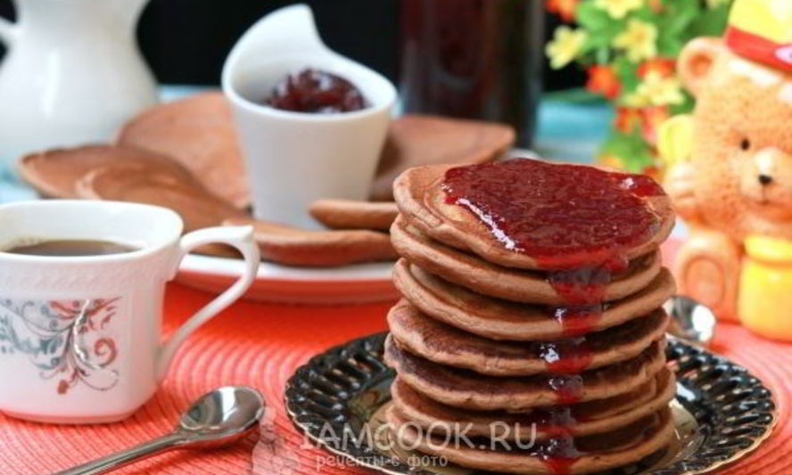 Рецепт оладий на кислом молоке с какао