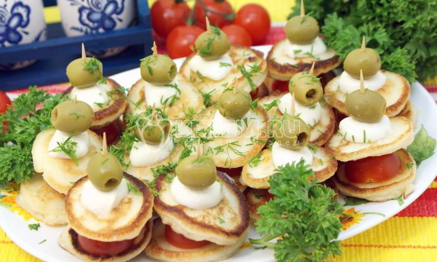 Рецепт оладий на закуску