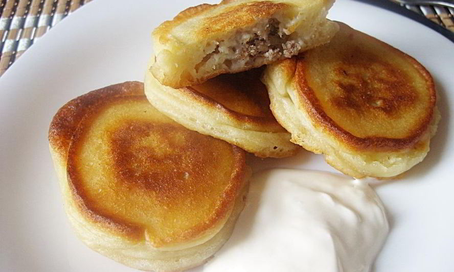 Рецепт оладий с фаршем