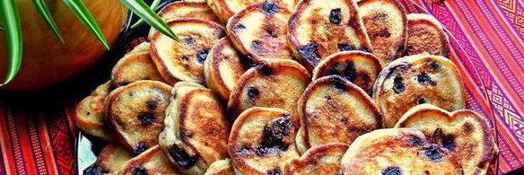 оладьи с шоколадно-ягодной добавкой