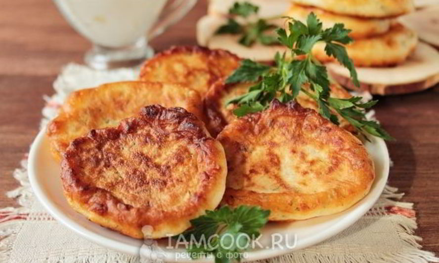 Рецепт оладий с сыром на кефире