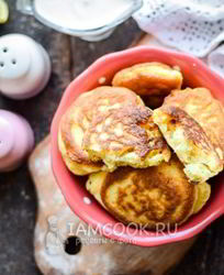 Пышные оладьи с манкой на кефире