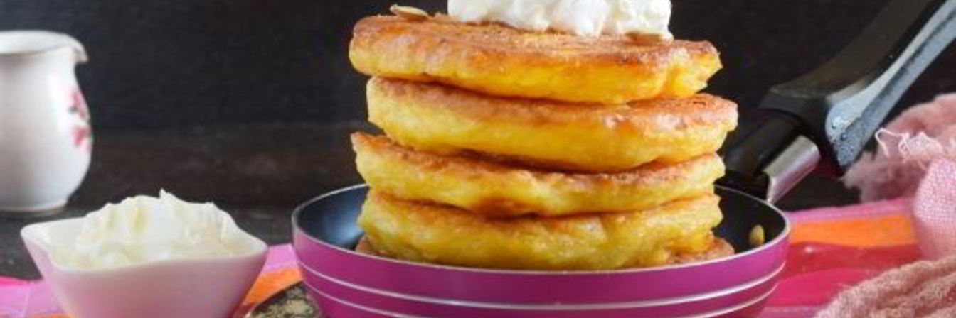 Пышные оладьи с тыквой на кефире