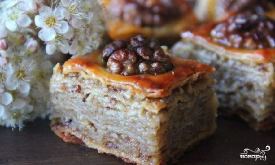 Рецепт пахлавы медовой
