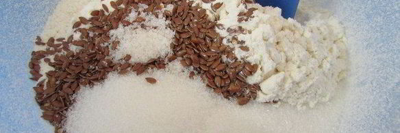 галетное печенье с семенами льна