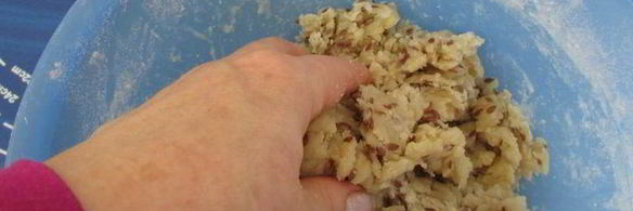 галетное печенье с семенами льна