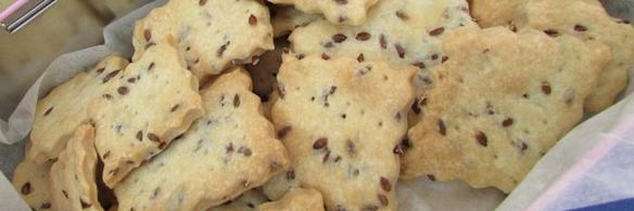 галетное печенье с семенами льна