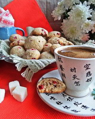 Гречневое печенье с брусникой