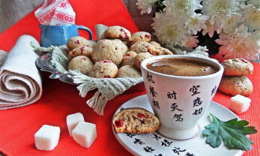 Рецепт гречневого печенья с брусникой