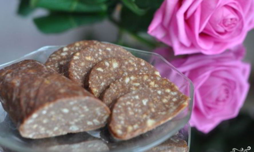 Рецепт колбаски mинутка из печенья