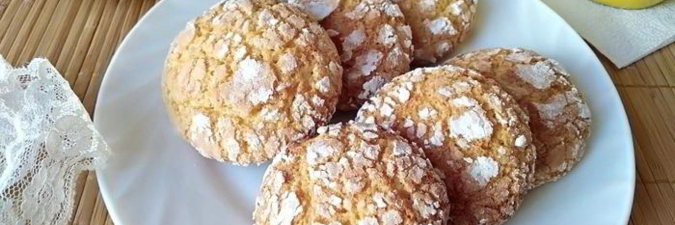 Лимонно-кокосовое печенье с трещинками