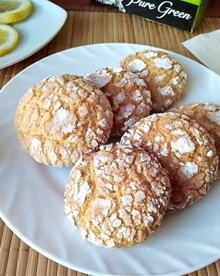 Лимонно-кокосовое печенье с трещинками