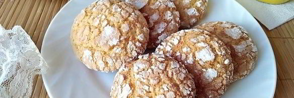 лимонно-кокосовое печенье с трещинками