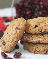 Овсяное печенье с вяленой клюквой