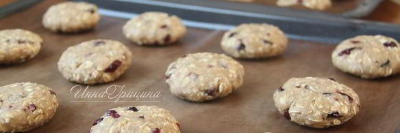 овсяное печенье с вяленой клюквой