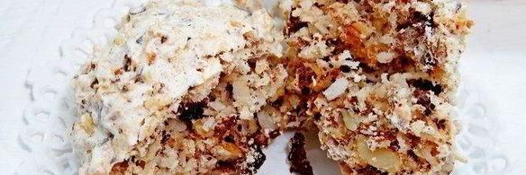 печенье с кокосом, орехами и шоколадом