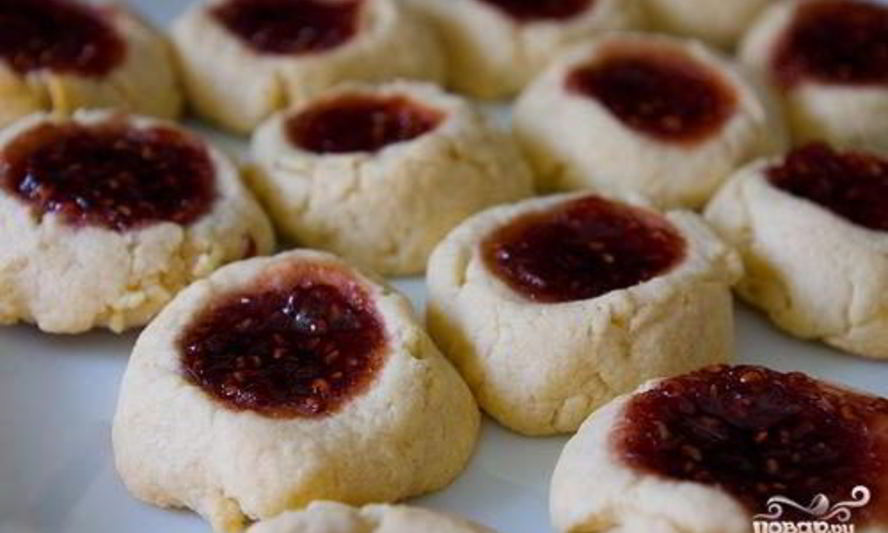 Рецепт печенья с малиновым вареньем