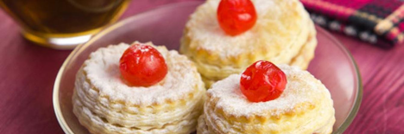 Печенье слоеное с сахарной пудрой