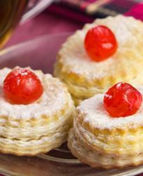 Печенье слоеное с сахарной пудрой