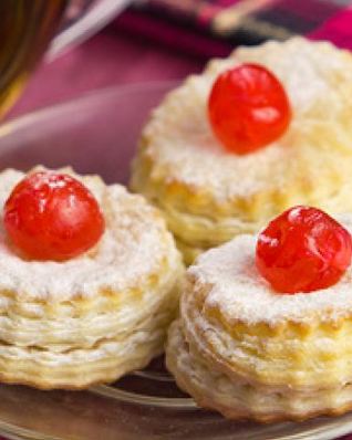 Печенье слоеное с сахарной пудрой