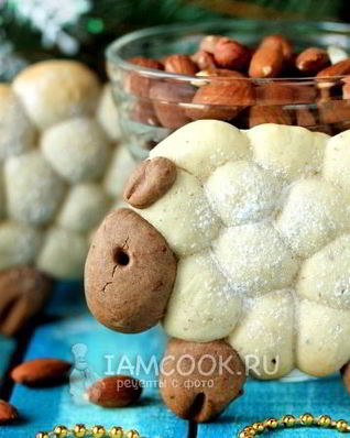 Песочное миндальное печенье Овечки