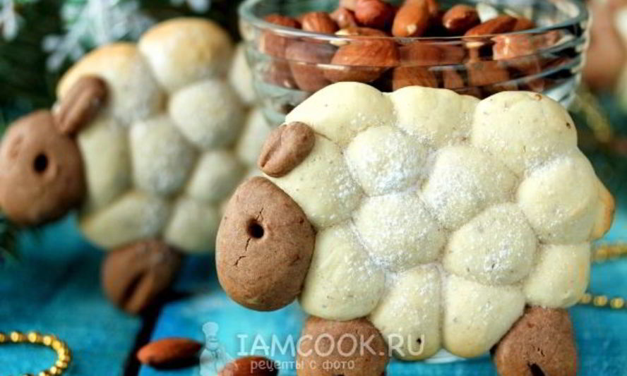 Рецепт песочного миндального печенья овечки