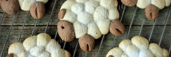 песочное миндальное печенье овечки